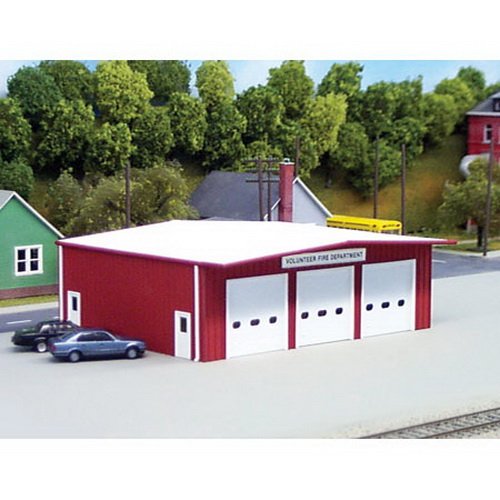 Pikestuff HO Fire Station Kit (Red) – Toy