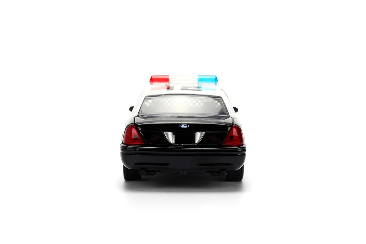 Jada Fast & Furious Ford Crown Victoria Diecast Car Toys – 1:32 Scale Police Vehicle with Opening Doors – Movie Replica for Fans and Collectors