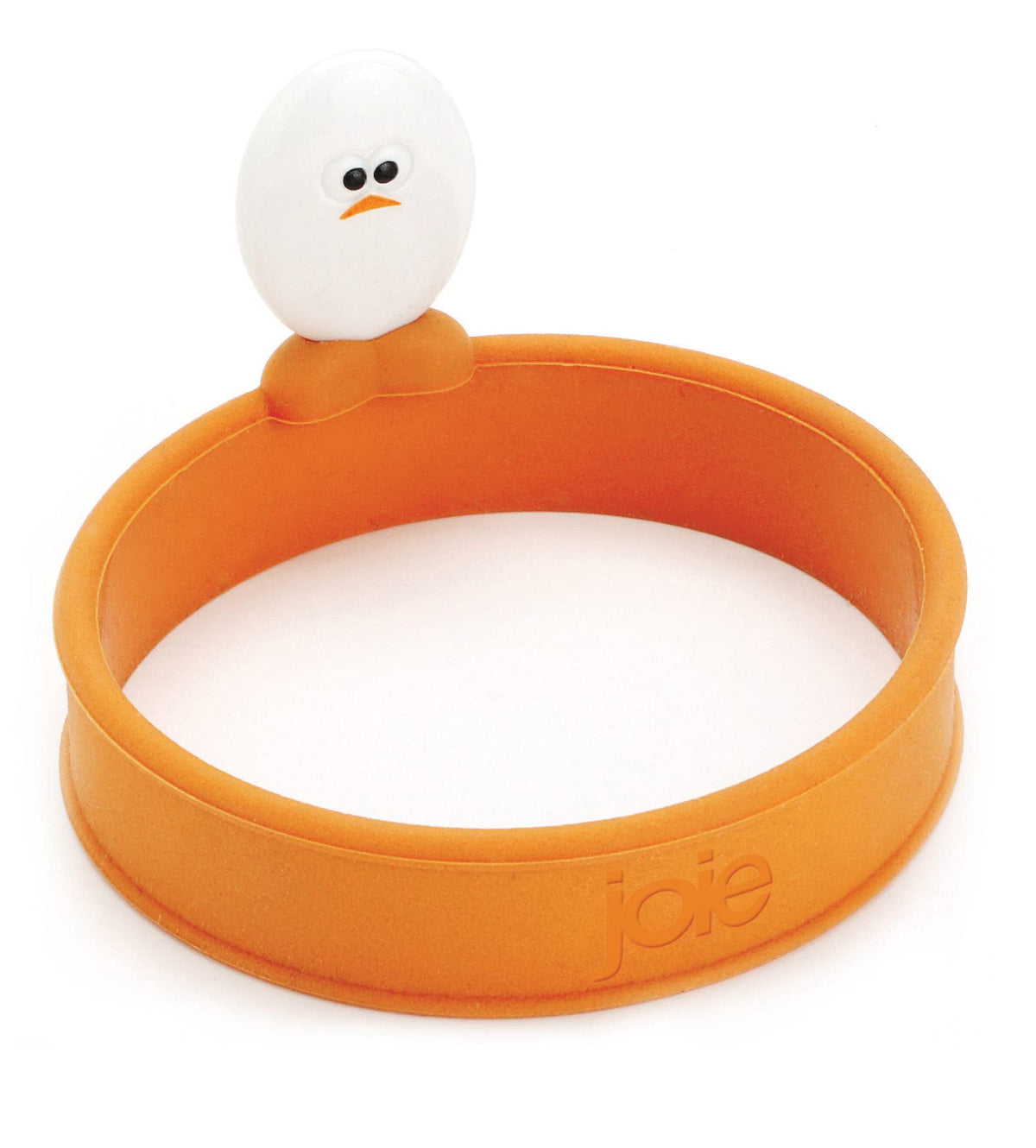 MSC International FBA_50600 50666 Joie Eggy 3.5" Non-Stick Silicone Compact Egg Ring with Folding Handle, Orange