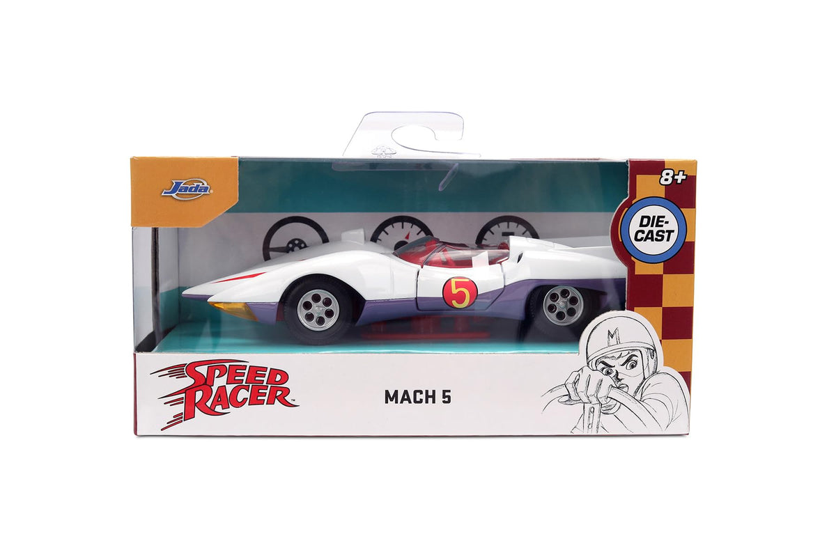 Jada Mach 5 Speed Racer, White Toys 35882-1/32 Scale Diecast Model Car