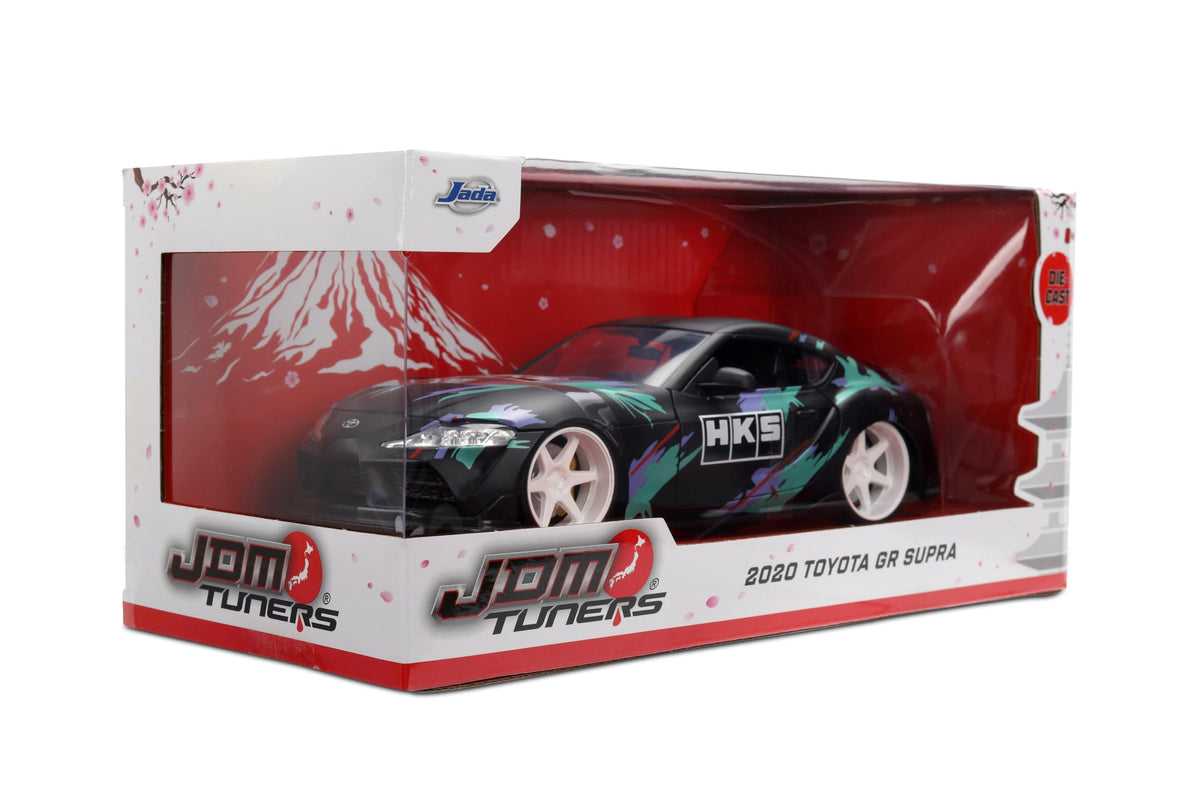 Jada 2020 Toyota GR Supra HKS, Black/Green Toys 37023-1/24 Scale Diecast Model Car