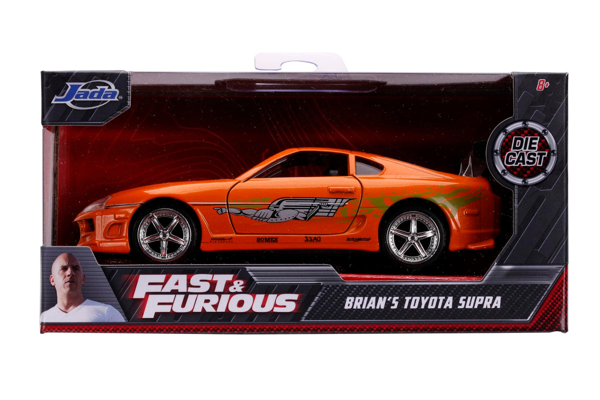 Jada Fast & Furious 1:32 1995 Toyota Supra Die-Cast Car, Toys for Kids and Adults(Orange)
