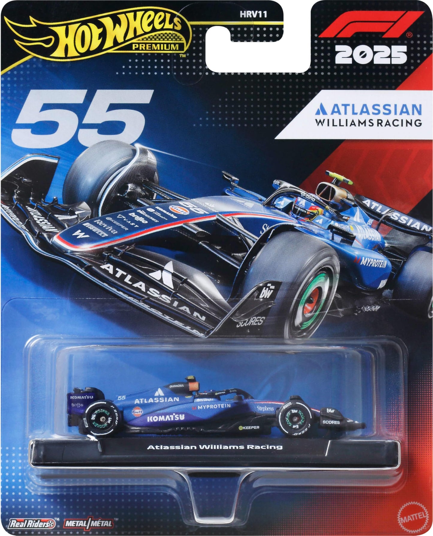 Hot Wheels 1:64 Scale Premium Die-Cast Formula 1 Collectible Toy Race Car with Real Riders Tires & Metal/Metal Body & Chassis