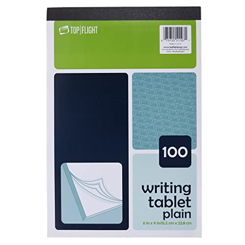 Top Flight Writing Tablet, Unruled, White, 100 Sheets (4701024) – Office Product