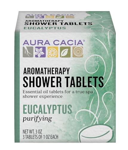 Aura Cacia Aromatherapy Shower Tablets, Reviving Peppermint, 3 Ounce (Pack of 3) – Luxury Beauty