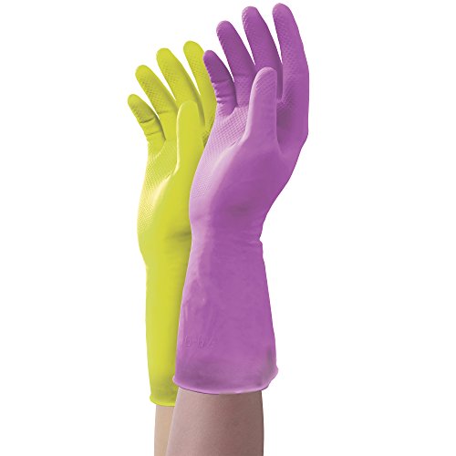 Mr. Clean Duet, Natural Latex, Beaded Cuff, Cotton Flock Lining, Non-Slip Grip Gloves – Apparel