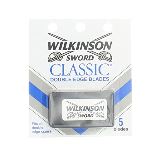 Schick Wilkinson Sword Double Edge Razor Blade Refills for Men 5 Count – Beauty