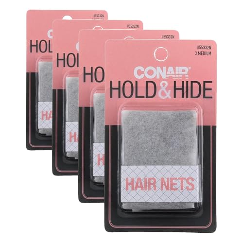 Conair 55332 3 Piece Brown Hair Net, 0.3 Ounce – Beauty