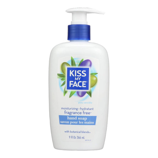 Kiss My Face Moisturizing Hand Soap, Fragrance Free 9 oz (Pack of 4) – Drugstore