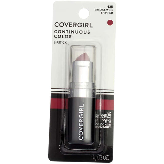 CoverGirl Continuous Color Lipstick, Vintage Wine (425), 2 Pack – Beauty