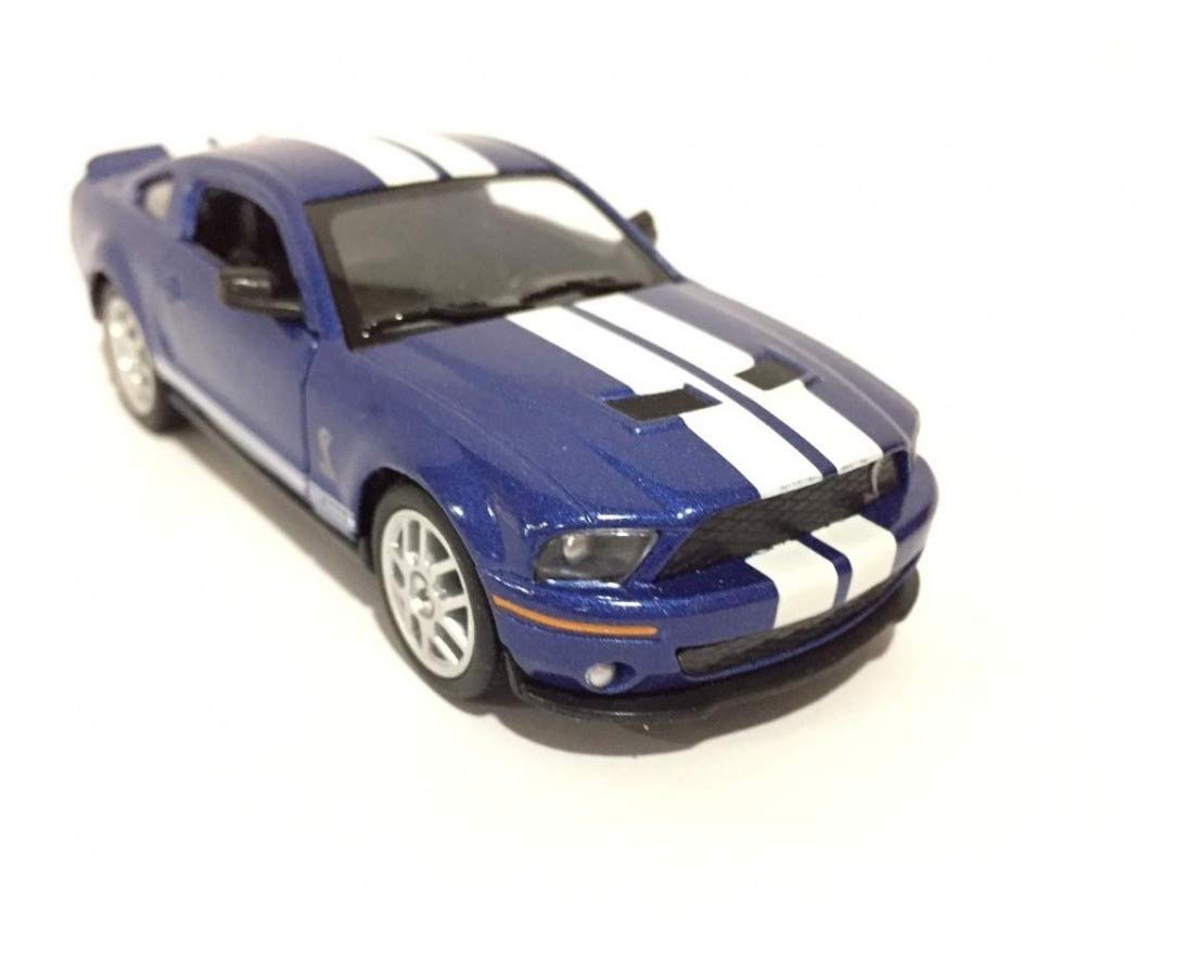 KiNSMART 2007 Ford Shelby GT500 with Racing Stripes 1:38 Scale 5 Inch Die Cast Metal Model Toy Muscle Car