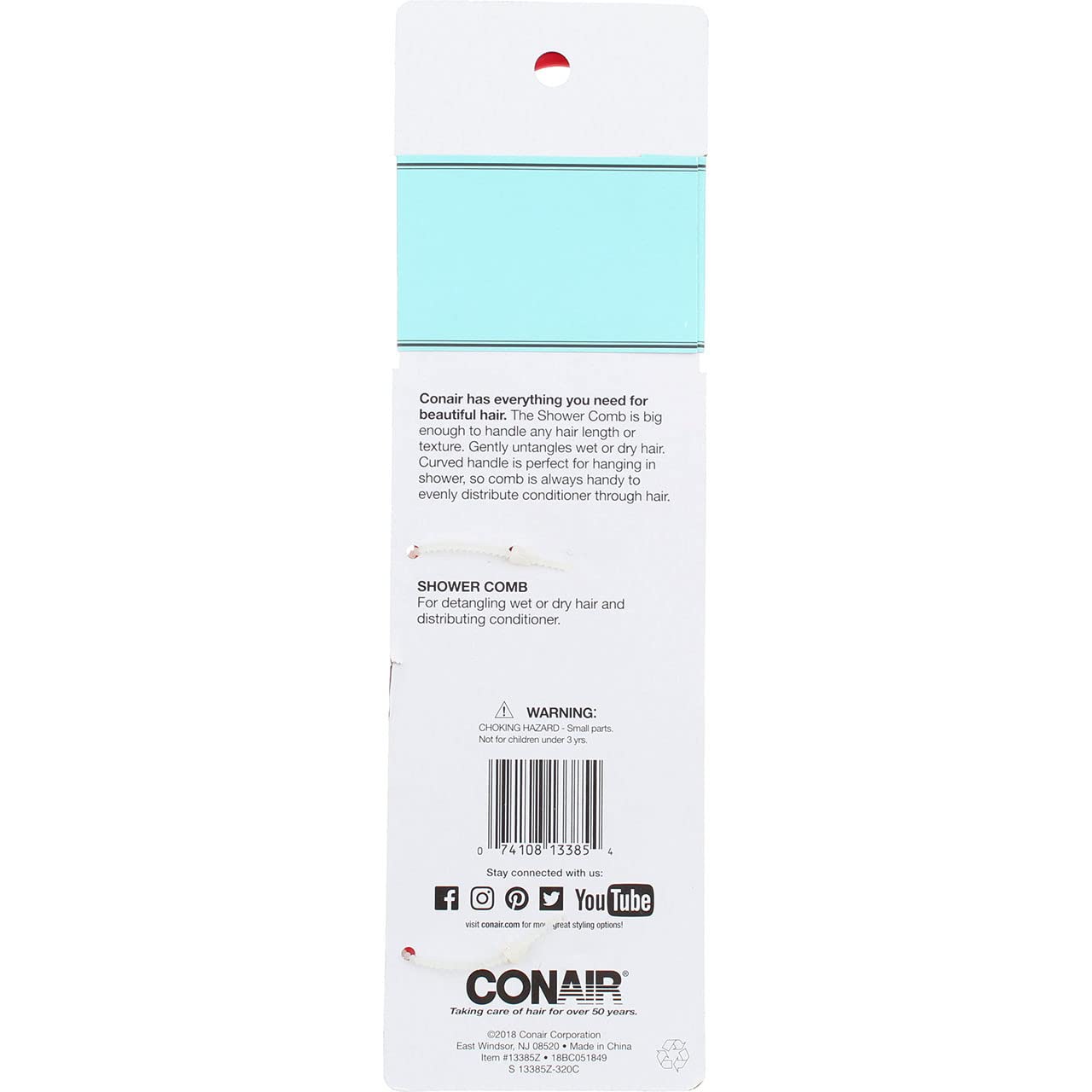 CONAIR Wet Shower Comb Hair
