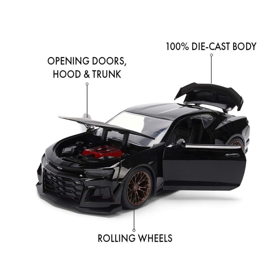 Fast & Furious 2024 Chevrolet Camaro ZL1 1LE - 1:24 Scale Diecast Model with Opening Doors, Hood, and Trunk - for Collectors and Enthusiasts 8+
