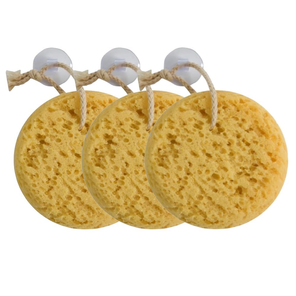 Natural Elements Foam Bath Sponges, Spa Experience at Home, Pack of 3 – Beauty