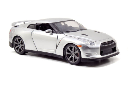 Fast & Furious '09 Nissan R35 Vehicle 1:24 Diecast By Jada Toys, Silver, Standard, 97212 – Toy