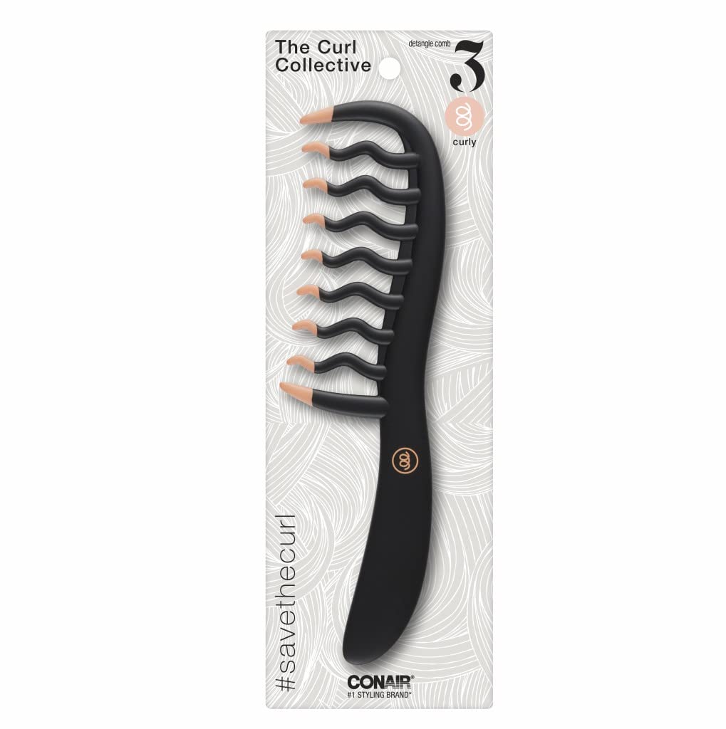Conair, Curly Hair Comb Black & Pink – Beauty