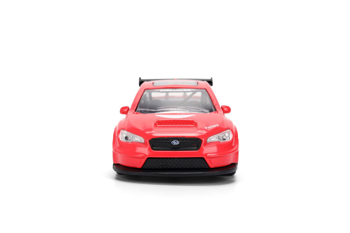 Jada 2016 Subaru WRX STI w/Knuckles Theme, Sonic The Hedgehog Toys 37024-1/32 Scale Diecast Model Car