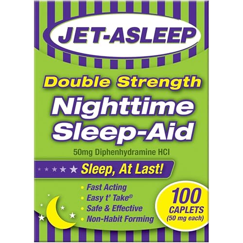 Jet Asleep Double Strength Nighttime Sleep Aid 100 Caplets – Drugstore