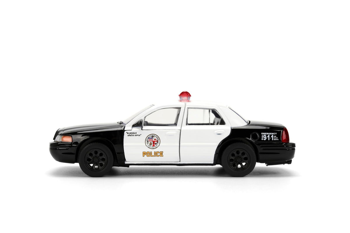 Jada Fast & Furious Ford Crown Victoria Diecast Car Toys – 1:32 Scale Police Vehicle with Opening Doors – Movie Replica for Fans and Collectors
