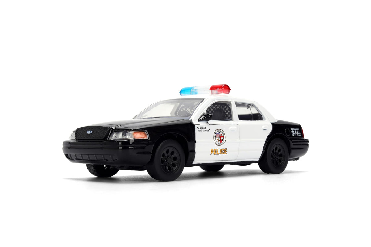 Jada Fast & Furious Ford Crown Victoria Diecast Car Toys – 1:32 Scale Police Vehicle with Opening Doors – Movie Replica for Fans and Collectors