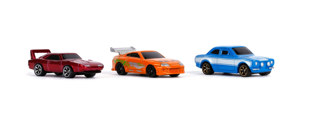Jada Toys Fast & Furious 1.65" Nano 3-Pack Die-cast Cars, Toys for Kids and Adults, Multi (JAN31124)