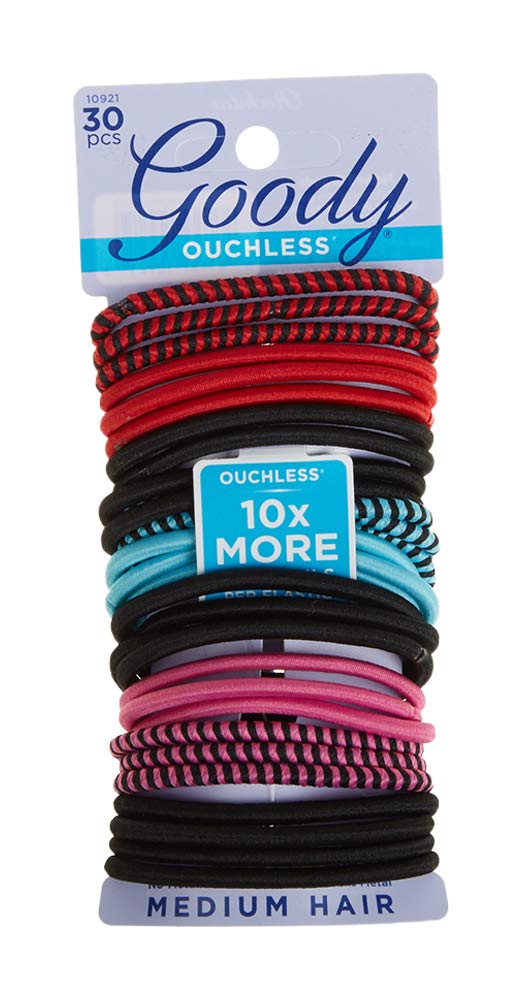 Goody WoMens Ouchless Braided Elastics, Rockstar, 30 Count