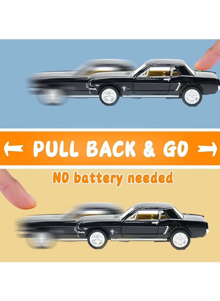 KiNSMART 1964 1/2 Ford Mustang 1:36 Scale 5" Die Cast Metal Model Classic Toy Car