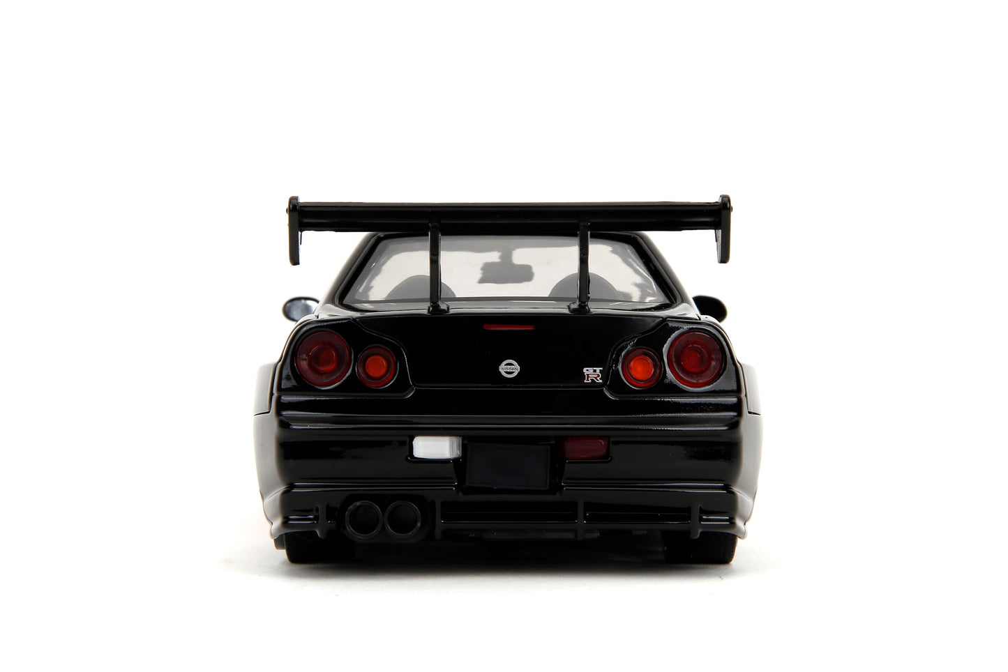 Jada Godzilla 2003 Nissan Skyline GTR R34 – 1:24 Scale Die-Cast, Opening Doors, Hood, Trunk, Rubber Tires – Collectible for Adults – Toho Licensed