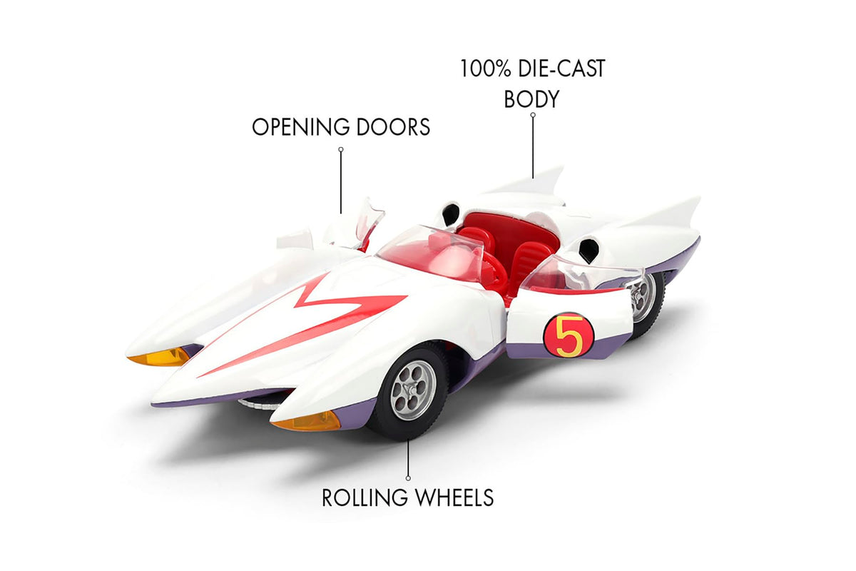 Jada Mach 5 Speed Racer, White Toys 35882-1/32 Scale Diecast Model Car