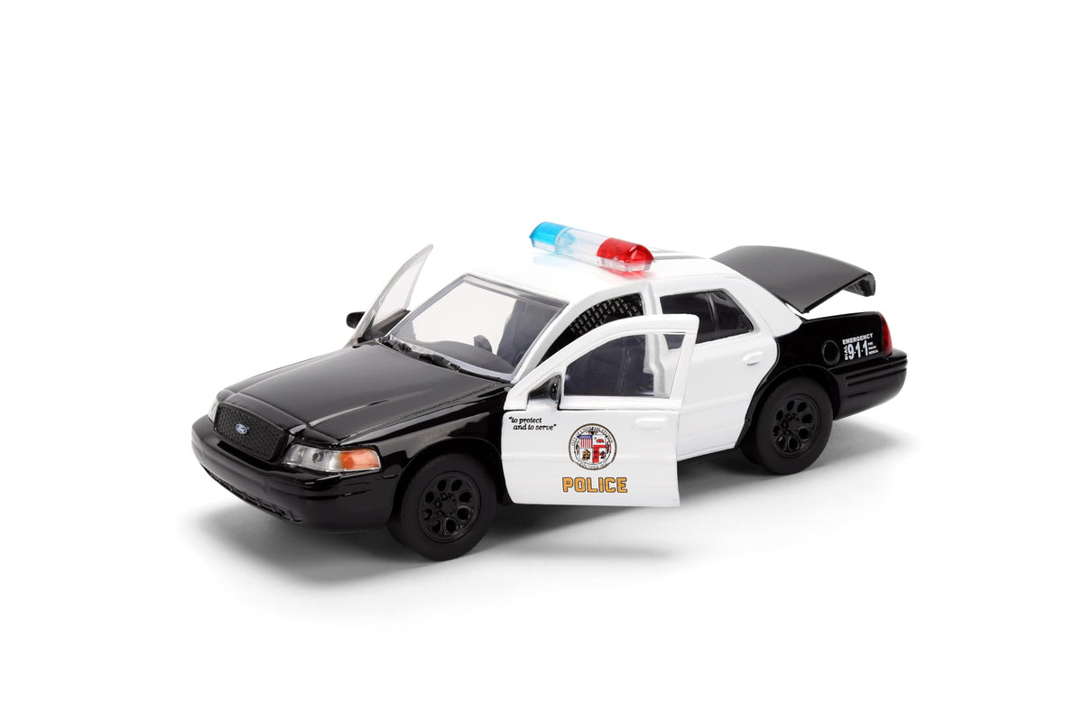 Jada Fast & Furious Ford Crown Victoria Diecast Car Toys – 1:32 Scale Police Vehicle with Opening Doors – Movie Replica for Fans and Collectors