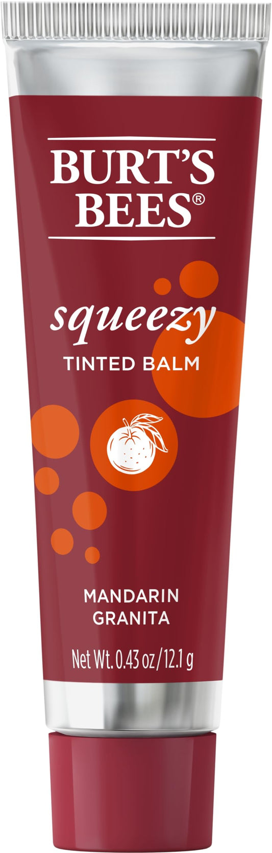 Burts Bees, Squeezy Tinted Lip Balm - Mandarin Granita, 0.43 Ounce – Beauty