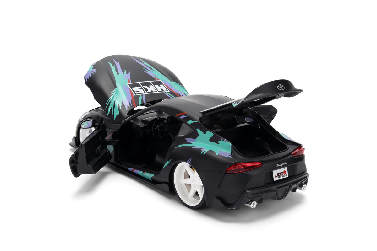 Jada 2020 Toyota GR Supra HKS, Black/Green Toys 37023-1/24 Scale Diecast Model Car