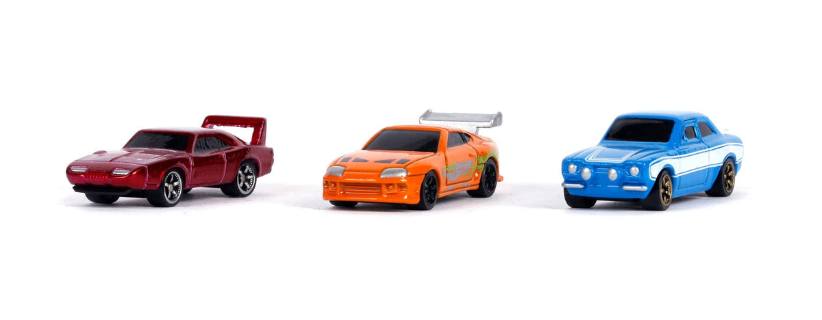 Jada Toys Fast & Furious 1.65" Nano 3-Pack Die-cast Cars, Toys for Kids and Adults, Multi (JAN31124)
