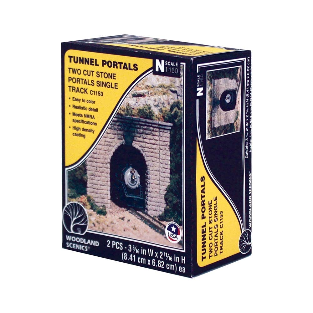 Woodland Scenics Cut Stone N Scale Tunnel Portals – Toy