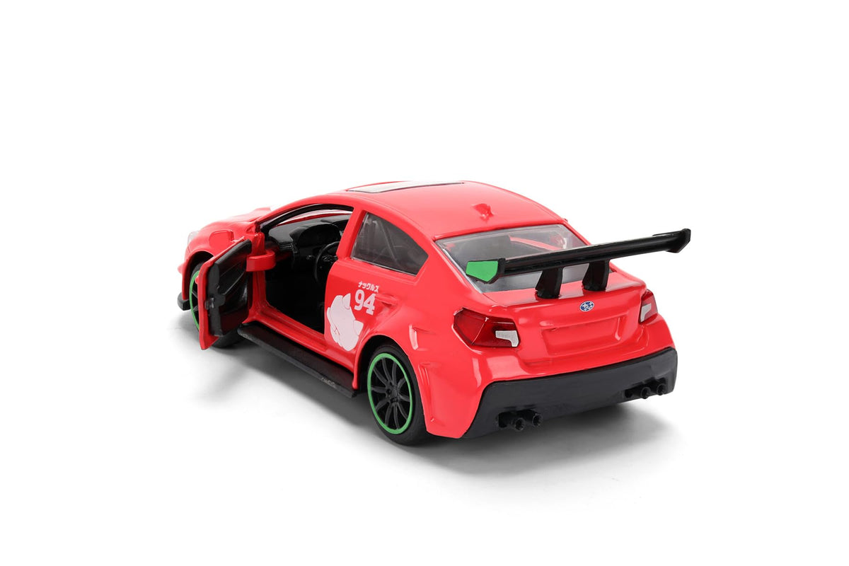 Jada 2016 Subaru WRX STI w/Knuckles Theme, Sonic The Hedgehog Toys 37024-1/32 Scale Diecast Model Car