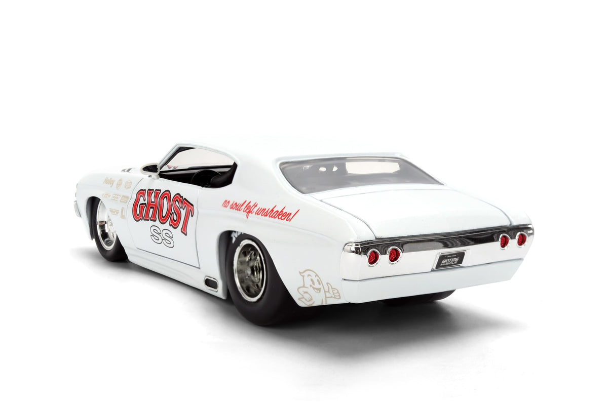 Jada Toys Bigtime Muscle 1:24 1971 Chevrolet Chevelle SS Die-cast Car – Opening Doors, Hood, Trunk, Rubber Tires(White)
