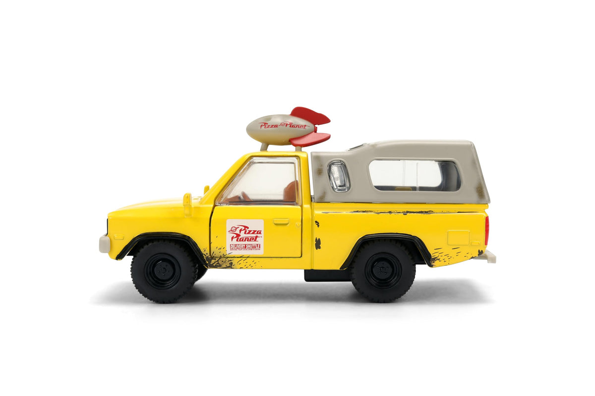 Jada Disney Pixar Toy Story – Pizza Planet Truck 1:32 Scale – Hollywood Rides Die-Cast Vehicle Toys – Opening Doors – Detailed Interior – Collector's Edition – Age 8+ – Yellow/White