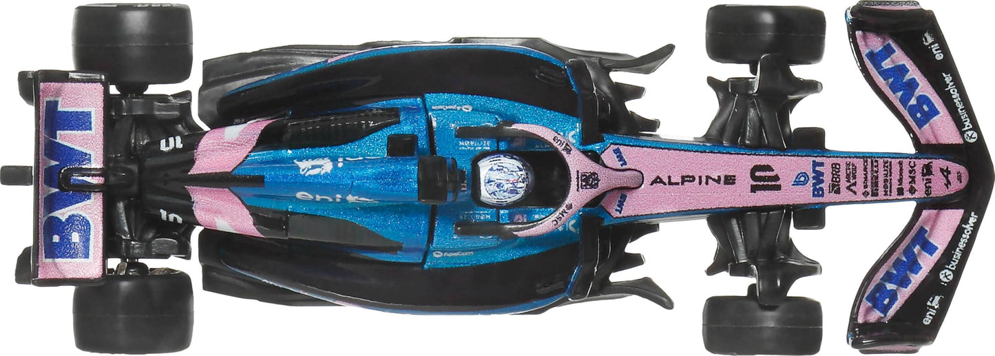 Hot Wheels 1:64 Scale Premium Die-Cast Formula 1 Collectible Toy Race Car with Real Riders Tires & Metal/Metal Body & Chassis