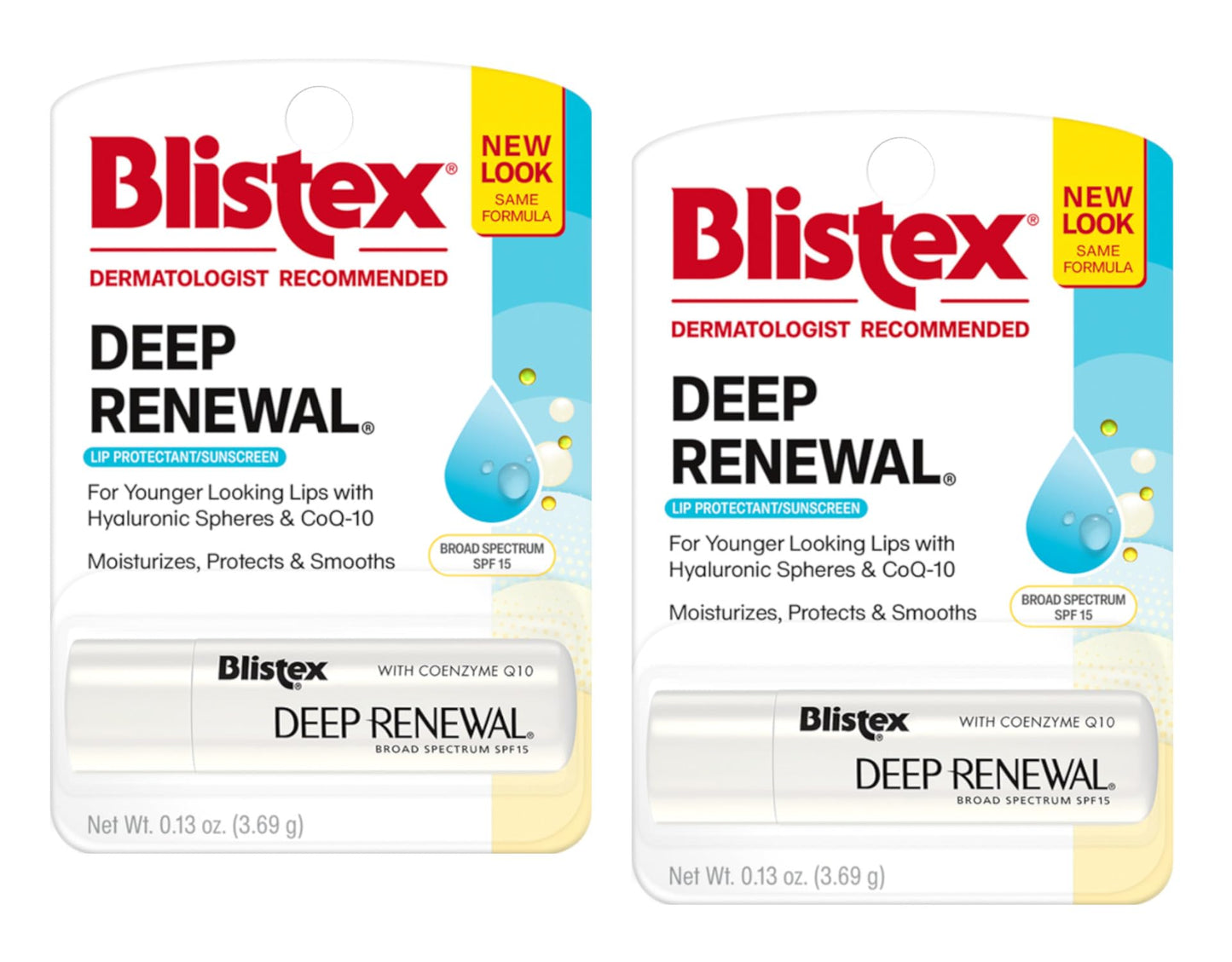 Blistex Deep Renewal Lip Protectant Sunscreen Balm, 0.13 Ounces (3.69g) (Value Pack of 2) – Beauty