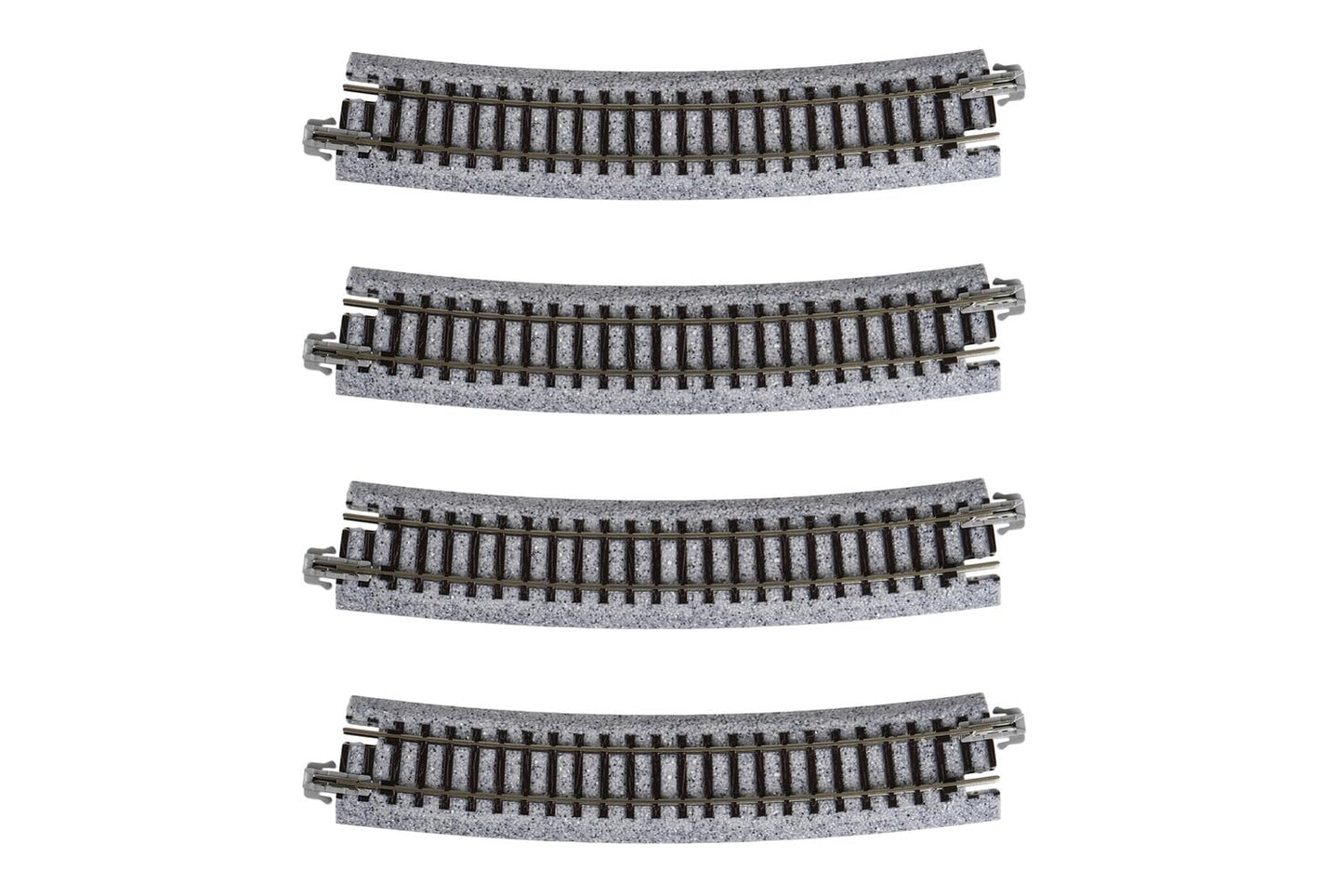 Kato USA Model Train Products Unitrack, 481mm (19") Radius 15-Degree Curve Track (4-Piece) – Toy