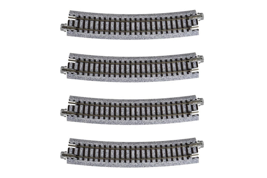 Kato USA Model Train Products Unitrack, 481mm (19") Radius 15-Degree Curve Track (4-Piece) – Toy