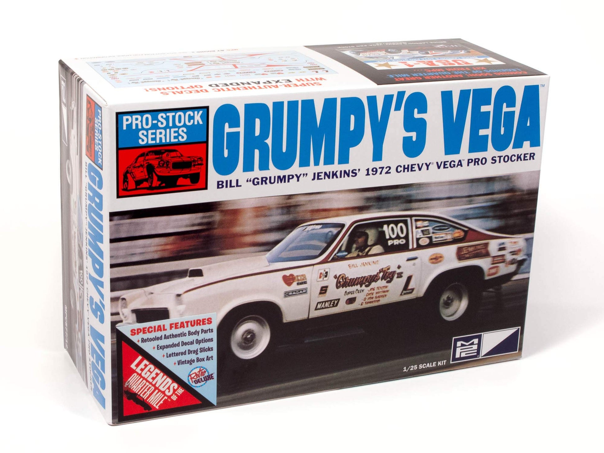 MPC 1972 Chevy Vega Pro Stock Bill Grumpy Jenkins 1:25 Scale Plastic Model Kit – Home