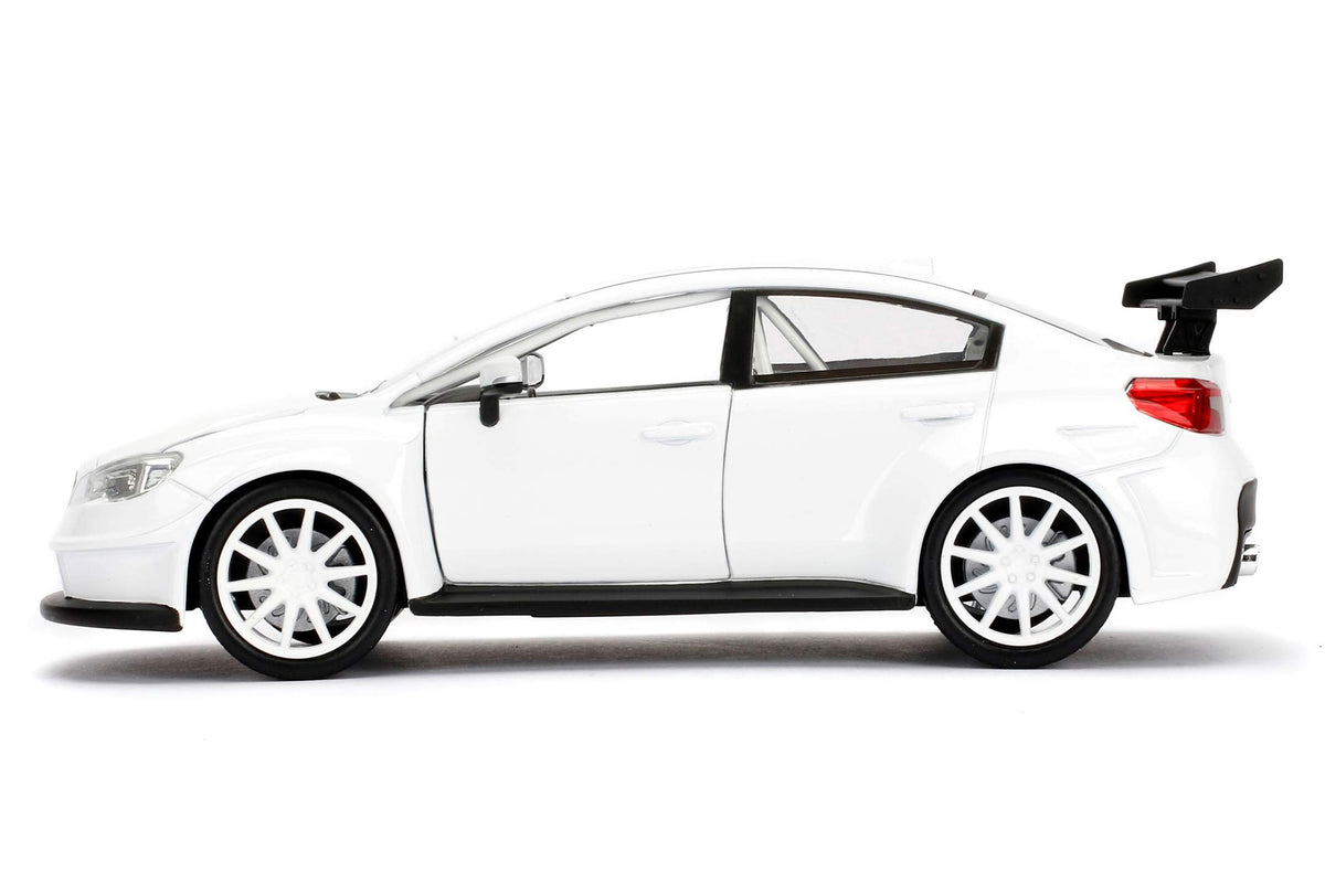 Jada Toys Fast & Furious 1:24 Mr. Little Nobody's Subaru WRX STI Die-cast Car, toys for kids and adults, White (98296)