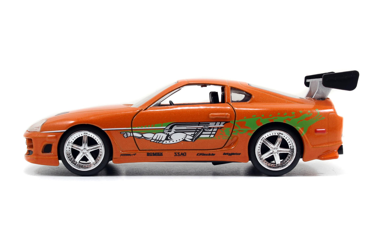 Jada Fast & Furious 1:32 1995 Toyota Supra Die-Cast Car, Toys for Kids and Adults(Orange)