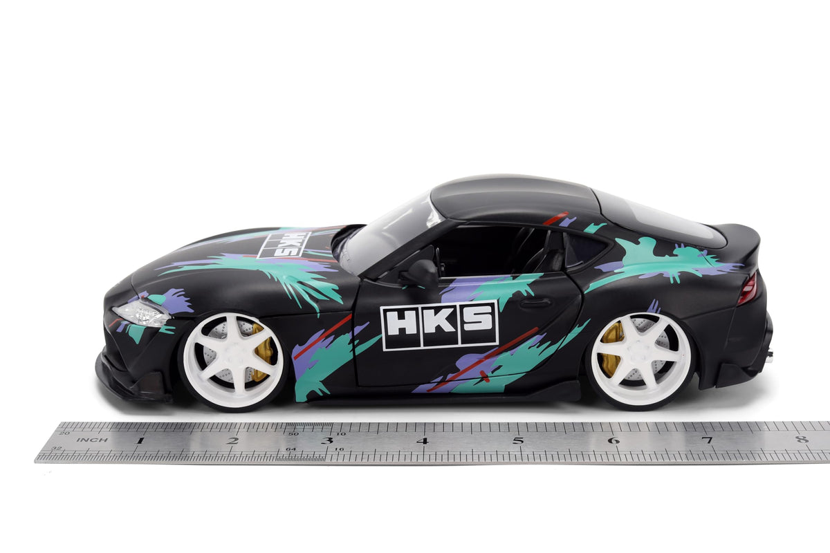 Jada 2020 Toyota GR Supra HKS, Black/Green Toys 37023-1/24 Scale Diecast Model Car