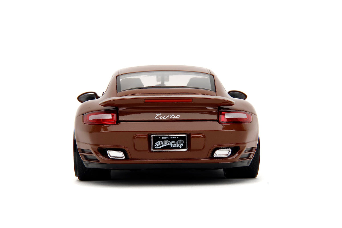 Jada M&M's 1:24 Porsche 911 Turbo Die-Cast Car & 2.75" Brown Figure, Toys for Kids and Adults