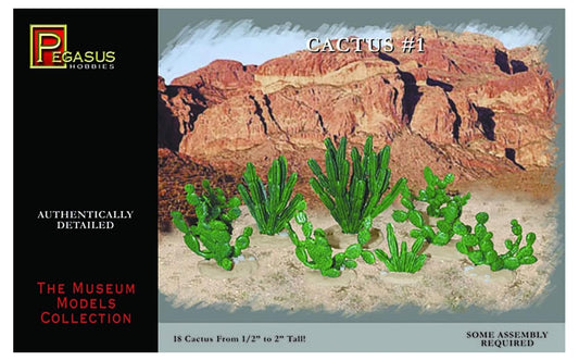 Pegasus PG6507 - Large Cacti Plastic Model Kit, 13-50 mm – Toy