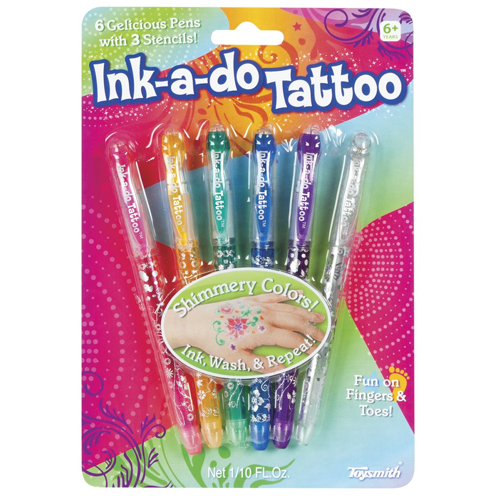 Toysmith Ink-a-Do Tattoo Pens, For Boys & Girls Ages 6+ – Toy