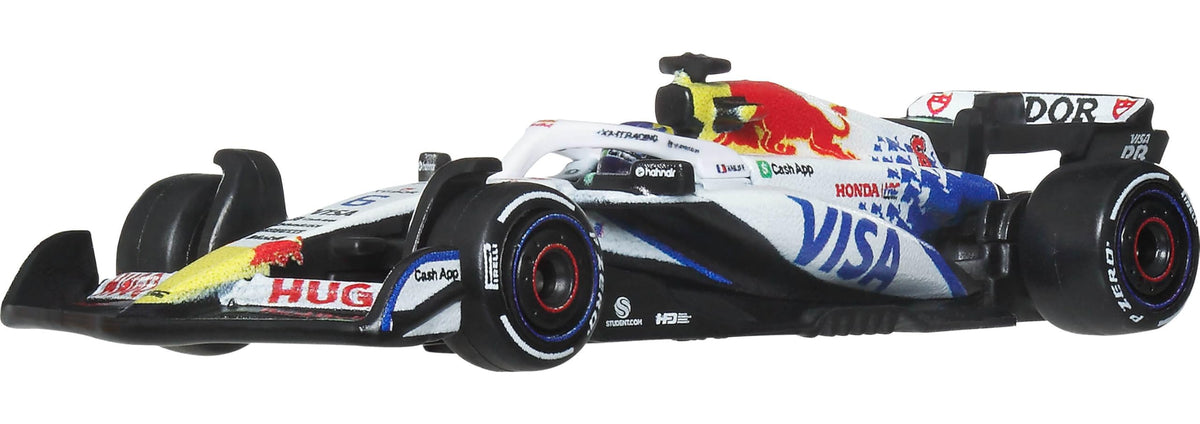 Hot Wheels 1:64 Scale Premium Die-Cast Formula 1 Collectible Toy Race Car with Real Riders Tires & Metal/Metal Body & Chassis