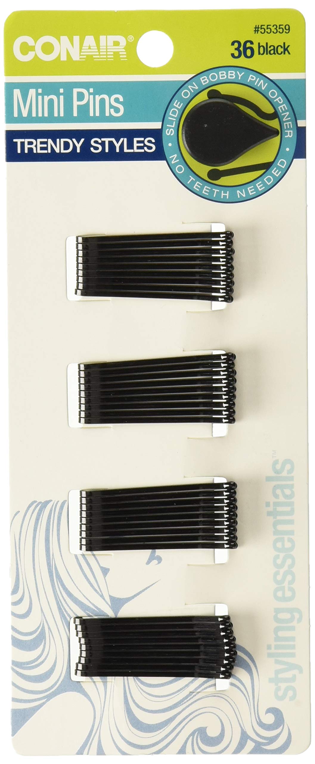 Conair Styling Essentials Mini Pins, Black 36 ea – Drugstore
